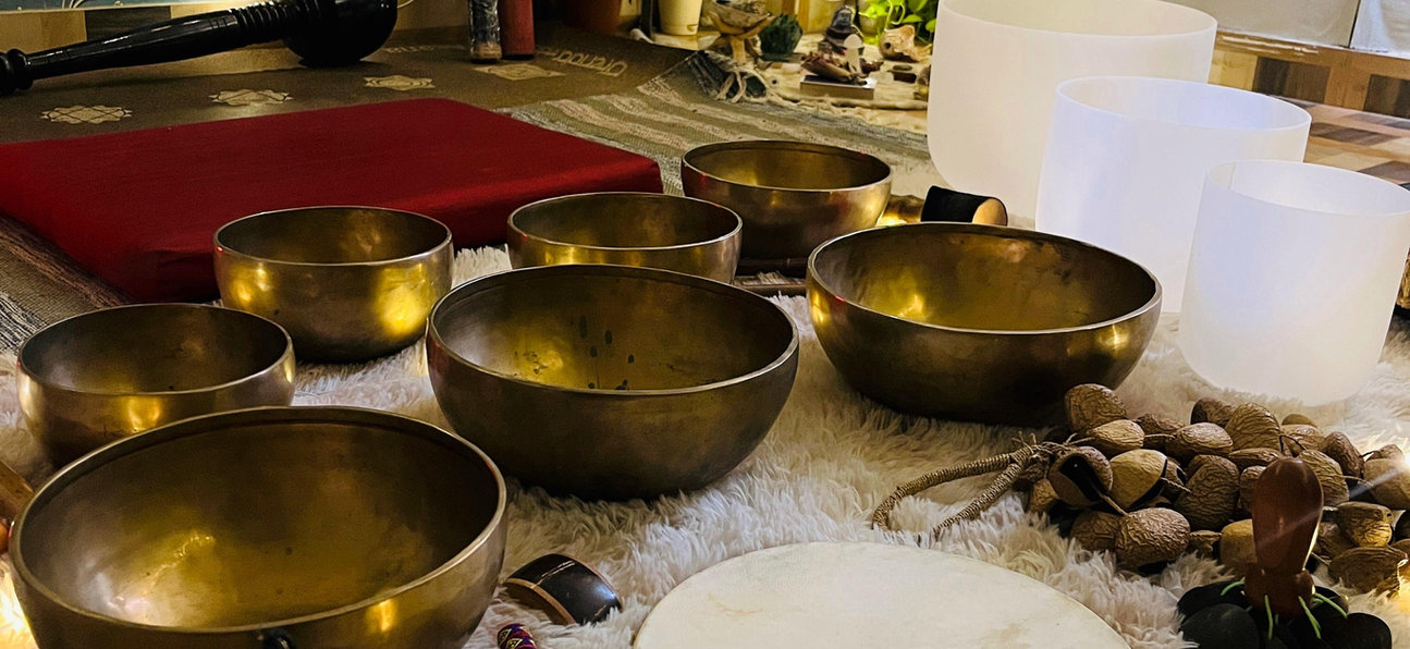 Group sound healing session at Levitating Lotus